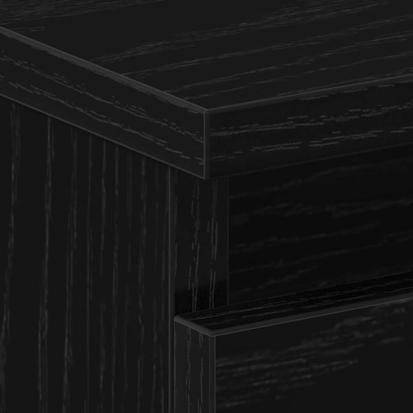 Nachttische 2er Set Schwarz Eiche 40x35x62,5 cm Holzwerkstoff