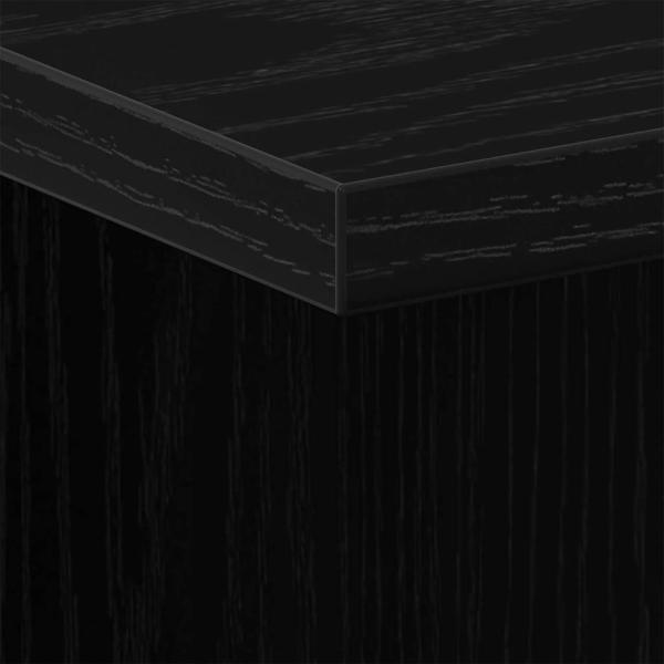 Nachtkästchen 2 Stück Schwarz Eiche 35x35x55 cm Hergestelltes Holz