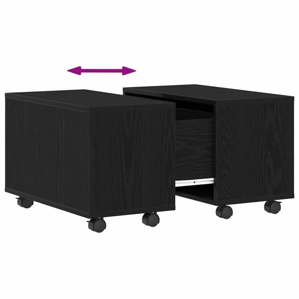 Couchtisch Schwarz Eiche 60x60x38 cm