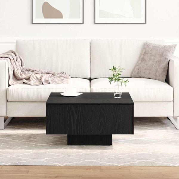 Couchtisch Schwarz Eiche 60x60x31,5 cm aus Holzwerkstoff