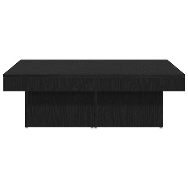 Couchtisch Schwarz Eiche 90x90x28 cm Holzwerkstoff