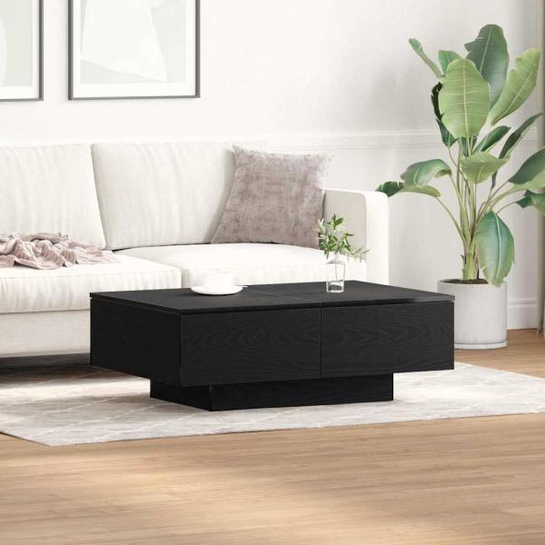 ARDEBO.de - Couchtisch Schwarz Eiche 90x60x31 cm Holzwerkstoff