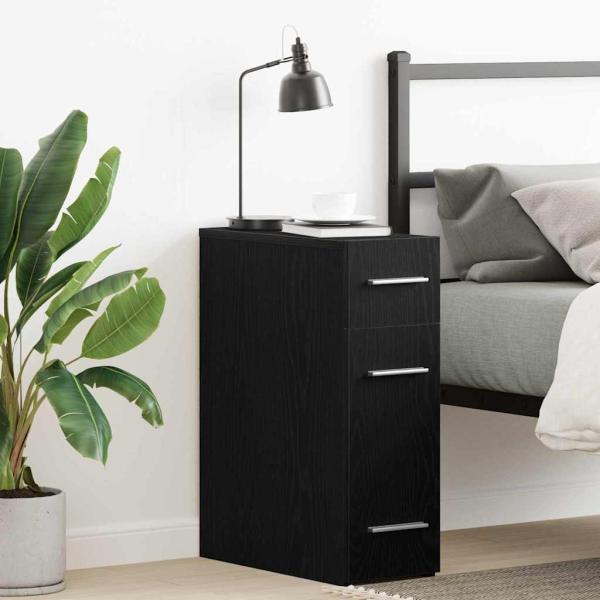 ARDEBO.de - Apotheker-Schrank in Schwarz Eiche 20x45,5x60 cm aus Holzwerkstoff