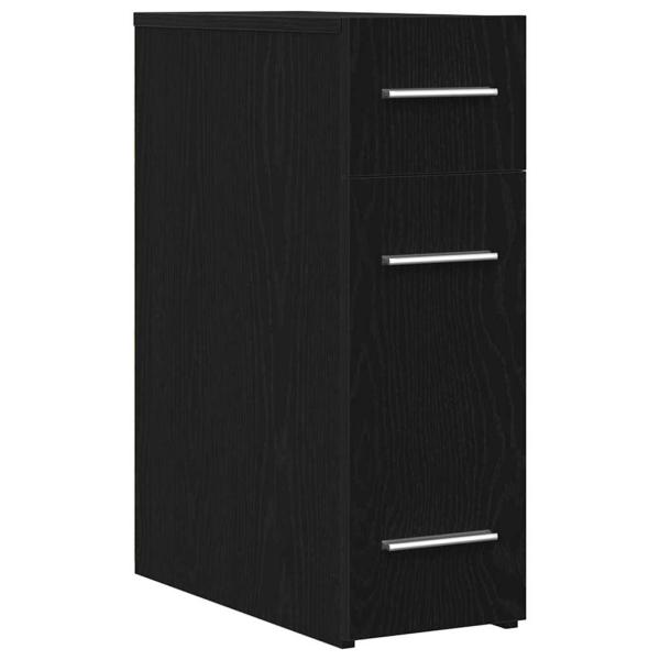 Apotheker-Schrank in Schwarz Eiche 20x45,5x60 cm aus Holzwerkstoff