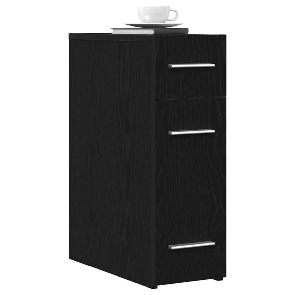 Apotheker-Schrank in Schwarz Eiche 20x45,5x60 cm aus Holzwerkstoff