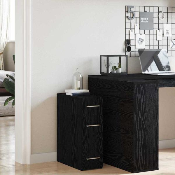 Apotheker-Schrank in Schwarz Eiche 20x45,5x60 cm aus Holzwerkstoff