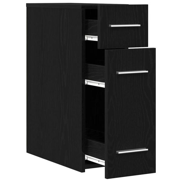 Apotheker-Schrank in Schwarz Eiche 20x45,5x60 cm aus Holzwerkstoff