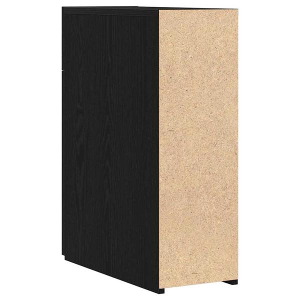 Apotheker-Schrank in Schwarz Eiche 20x45,5x60 cm aus Holzwerkstoff