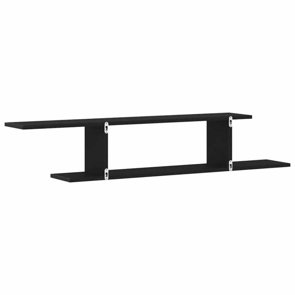 Wand-TV-Regal Schwarze Eiche 125x18x23 cm Holzwerkstoff