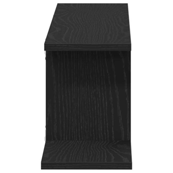 Wand-TV-Regal Schwarze Eiche 125x18x23 cm Holzwerkstoff