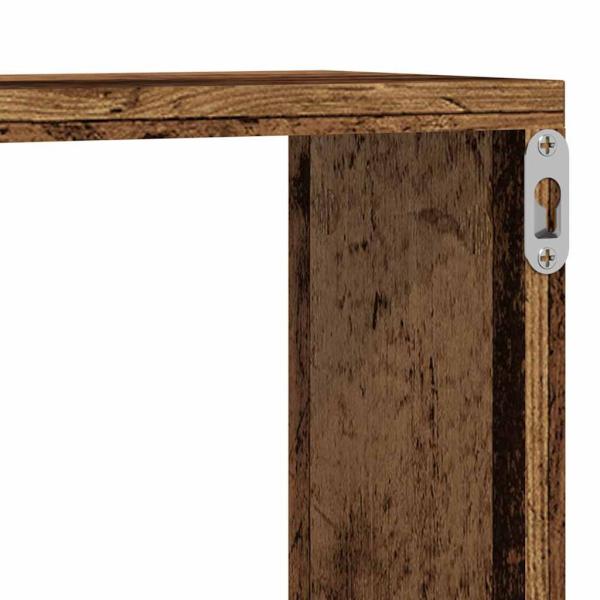 Wandregale 2er Set Altes Holz 80x15x26 cm Holzwerkstoff