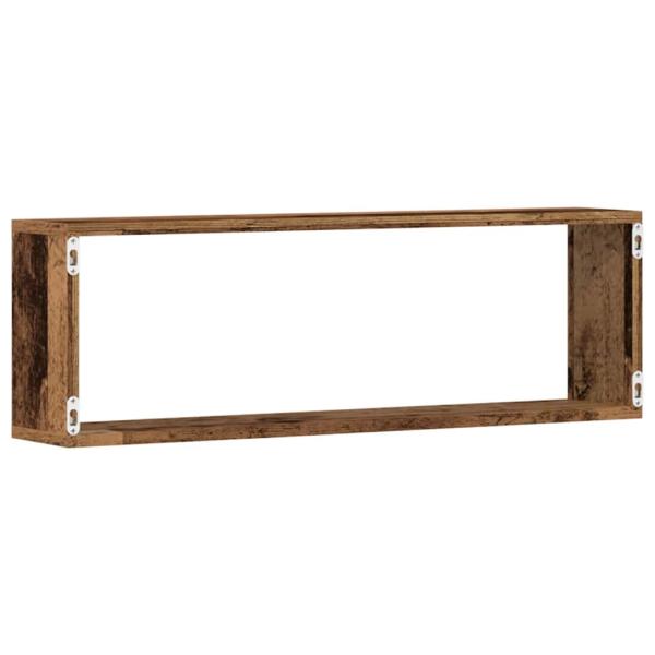 Wandregale 2er Set Altes Holz 80x15x26 cm Holzwerkstoff