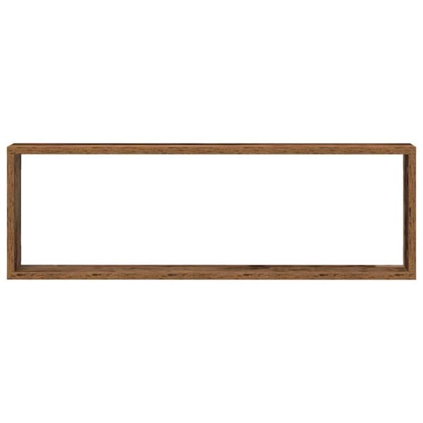 Wandregale 2er Set Altes Holz 80x15x26 cm Holzwerkstoff