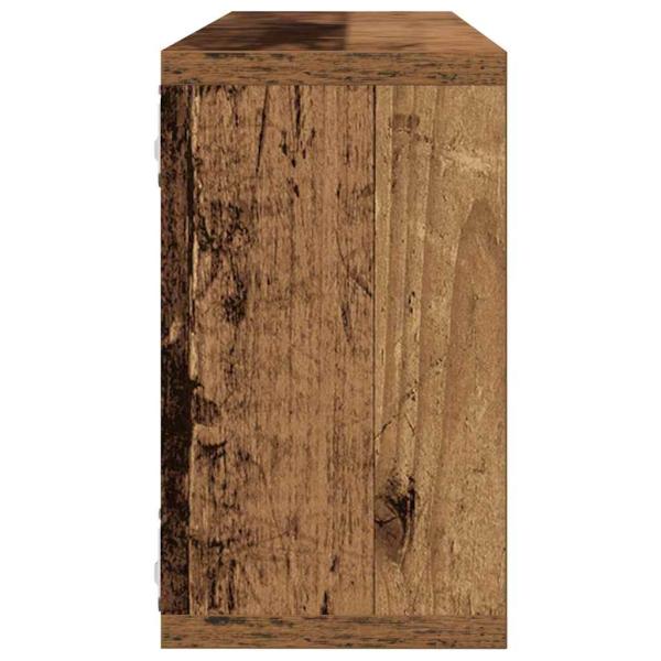 Wandregale 2er Set Altes Holz 80x15x26 cm Holzwerkstoff