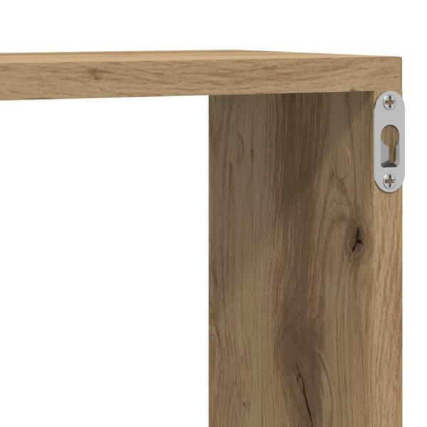 4er Set Wandregale Artisan Eiche 80x15x26 cm Holzwerkstoff