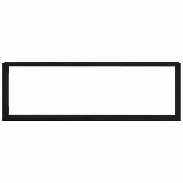 Wandregale 4er Set Schwarz Eiche 80x15x26 cm Holzwerkstoff