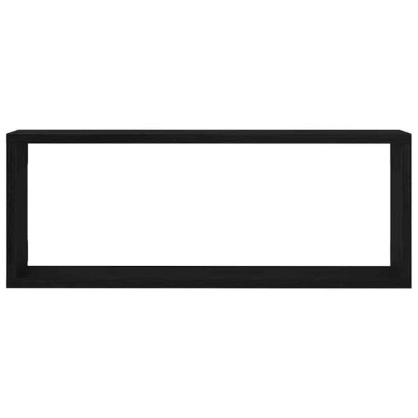 Wandregale 2er Set Schwarz Eiche 60x15x23 cm Aus Spanplatte