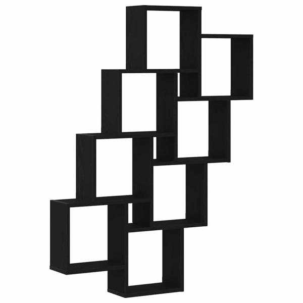 Wandregal aus schwarzem Eichenholz 90x15x119,5 cm