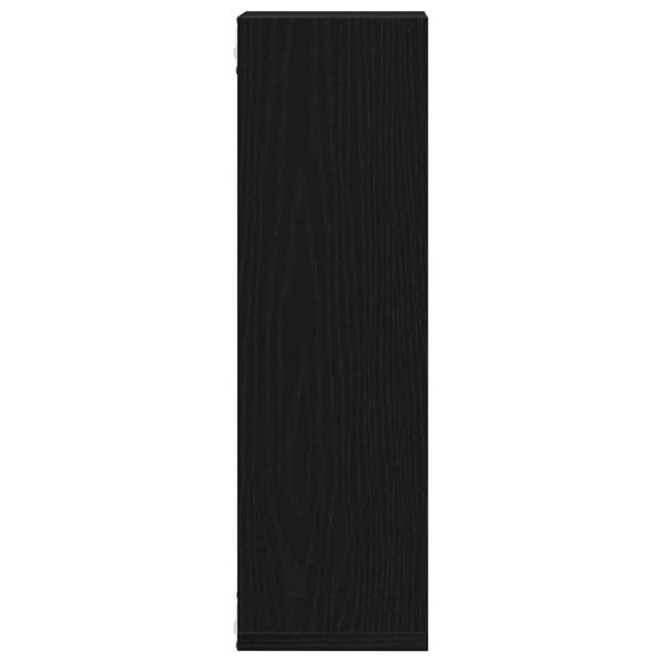 Wandregale 2er Set Schwarz Eiche 50x15x85 cm