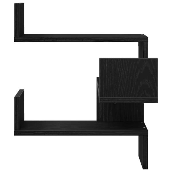 Wand-Eckregal Schwarz Eiche 40x40x49,5 cm Holzwerkstoff