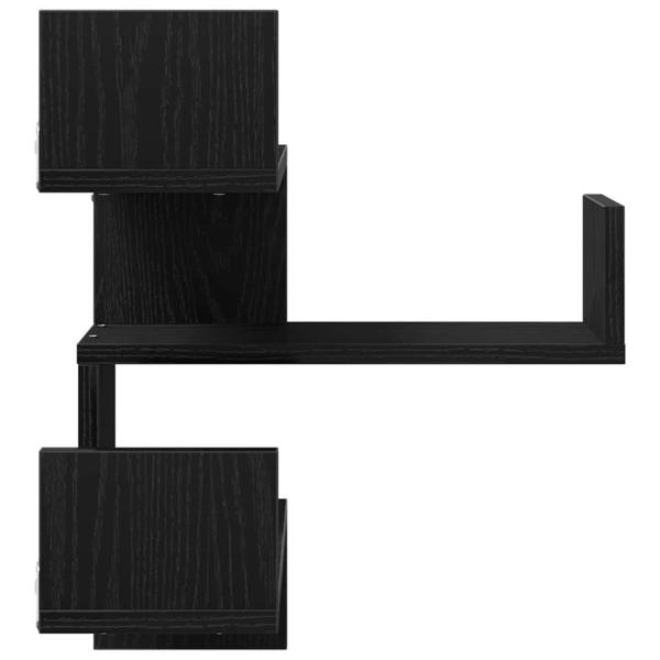 Wand-Eckregal Schwarz Eiche 40x40x49,5 cm Holzwerkstoff