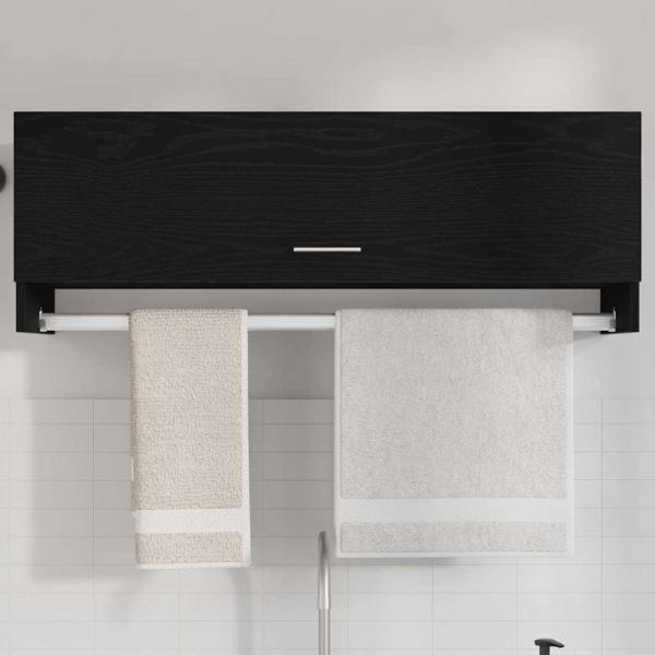 Kleiderschrank schwarz Eiche 100 x 32,5 x 35 cm Holzwerkstoff