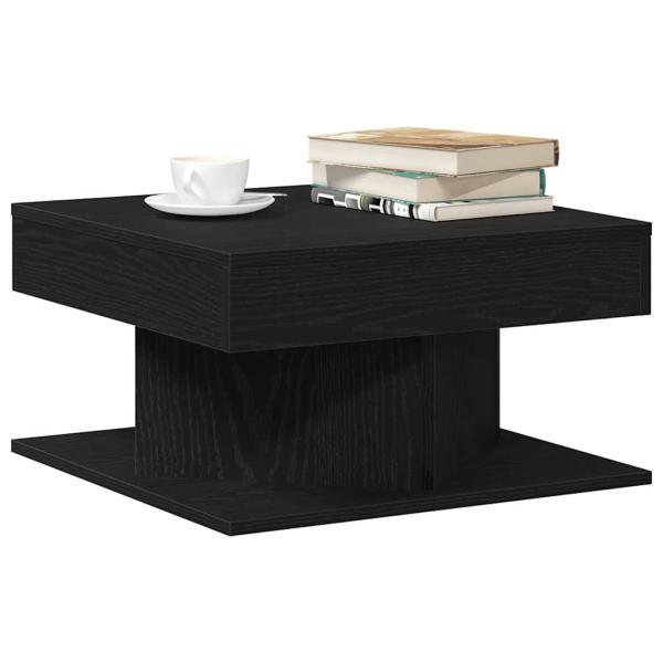 Couchtisch Schwarz Eiche 57x57x30 cm aus Ingenieurholz
