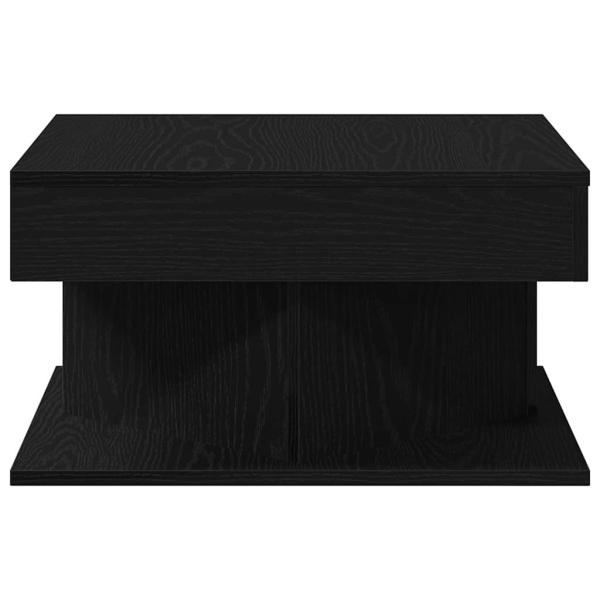 Couchtisch Schwarz Eiche 57x57x30 cm aus Ingenieurholz