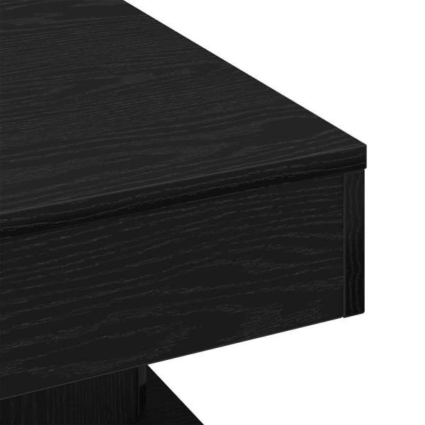 Couchtisch Schwarz Eiche 57x57x30 cm aus Ingenieurholz
