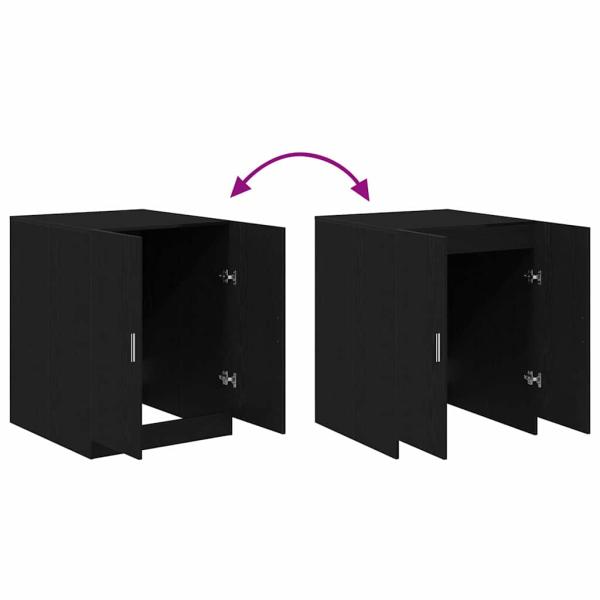 Waschmaschinen-Schrank Schwarze Eiche 70,5x71,5x91,5 cm Holzwerkstoff