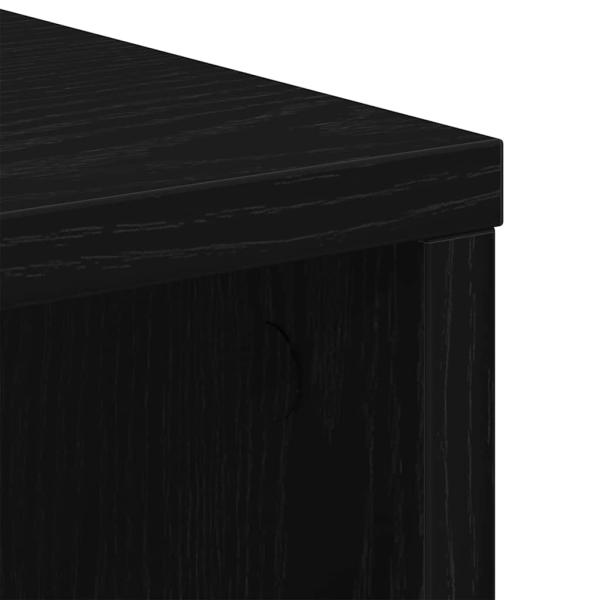 Rollschrank Schwarz Eiche 60x35x75 cm Material