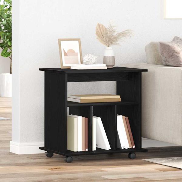 ARDEBO.de - Rollschrank Schwarz Eiche 60x45x55 cm Holzwerkstoff