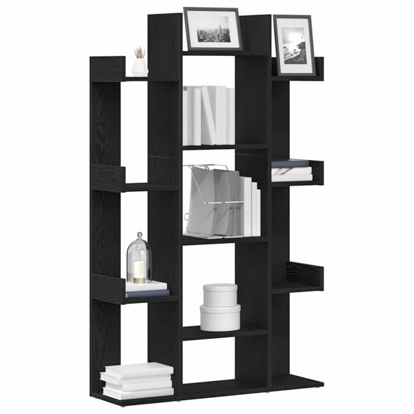 Bücherregal Schwarz Eiche 86x25,5x140 cm Holzwerkstoff