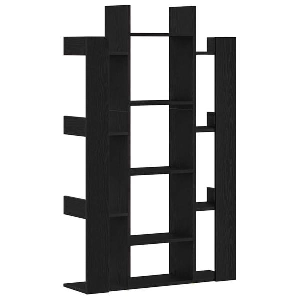 Bücherregal Schwarz Eiche 86x25,5x140 cm Holzwerkstoff