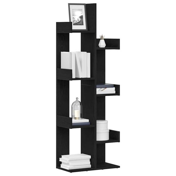 Bücherregal aus schwarzer Eiche 48x25,5x140 cm aus Ingenieurholz