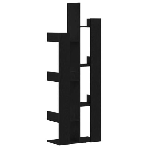 Bücherregal aus schwarzer Eiche 48x25,5x140 cm aus Ingenieurholz