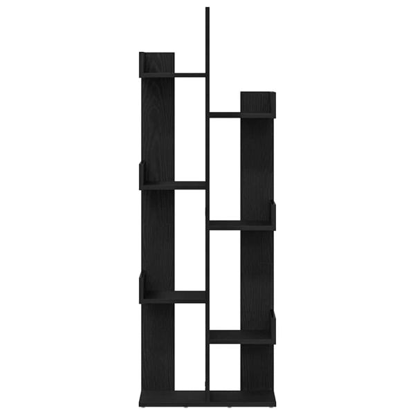 Bücherregal aus schwarzer Eiche 48x25,5x140 cm aus Ingenieurholz