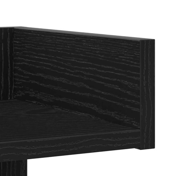 Bücherregal aus schwarzer Eiche 48x25,5x140 cm aus Ingenieurholz