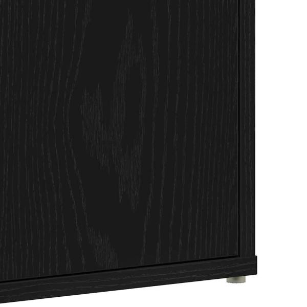 Schuhschrank Schwarz Eiche 60x35x70 cm Holzwerkstoff