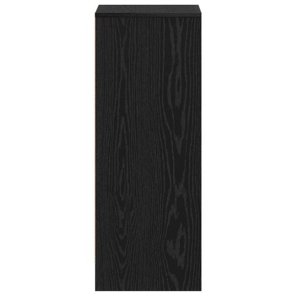 Schuhschrank in Schwarz mit Eiche 60x35x92 cm aus Holzwerkstoff