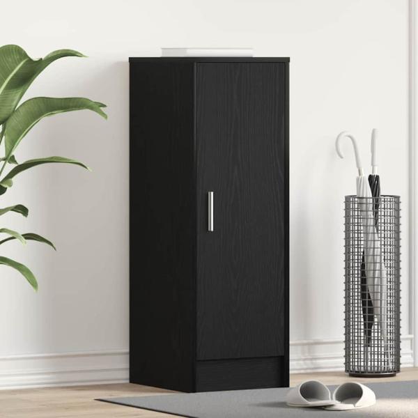 ARDEBO.de - Schuhschrank Schwarz Eiche 32x35x92 cm Holzwerkstoff