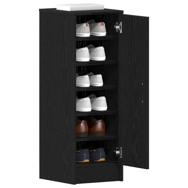 Schuhschrank Schwarz Eiche 32x35x92 cm Holzwerkstoff