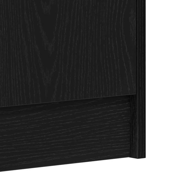 Schuhschrank Schwarz Eiche 32x35x92 cm Holzwerkstoff