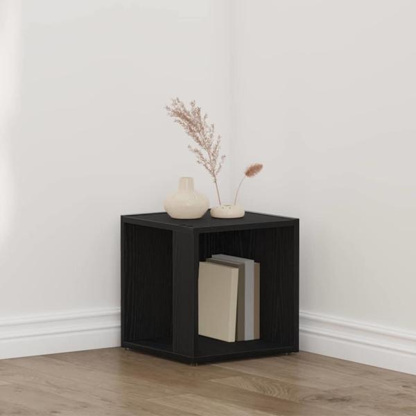 ARDEBO.de - Beistelltisch Schwarzes Eichenholz 33x33x34,5 cm Ingenieure Holz