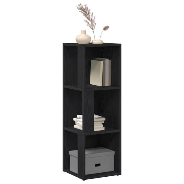 Eckschrank Schwarz Eiche 33x33x100 cm MDF
