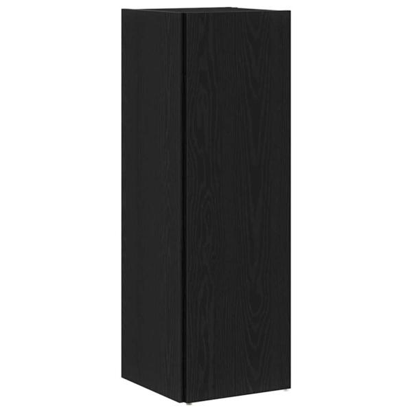 Eckschrank Schwarz Eiche 33x33x100 cm MDF