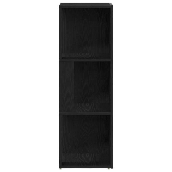 Eckschrank Schwarz Eiche 33x33x100 cm MDF