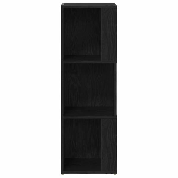 Eckschrank Schwarz Eiche 33x33x100 cm MDF