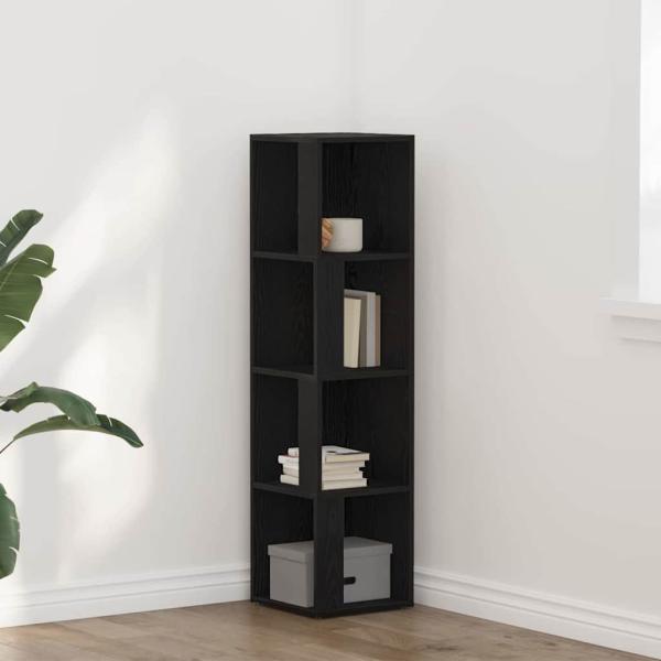 ARDEBO.de - Bücherregal Schwarze Eiche 33x33x132 cm Holzwerkstoff