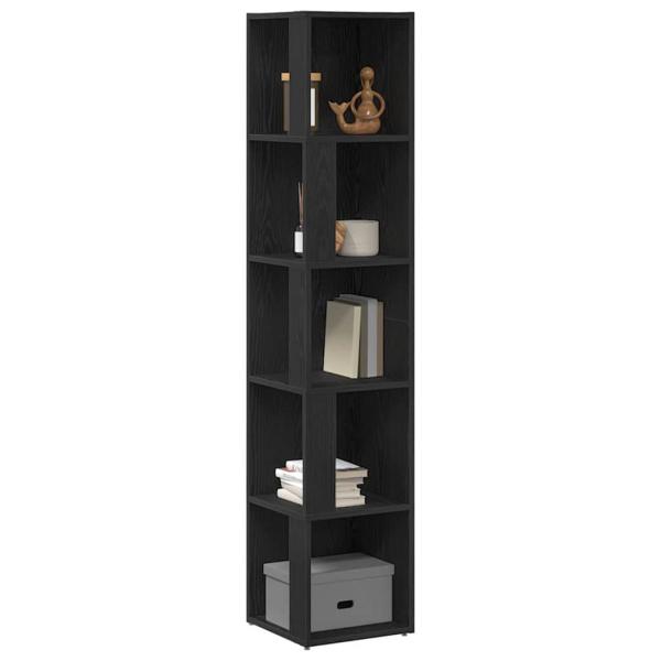 Eckschrank Schwarz Eiche 33x33x164,5 cm Holzwerkstoff